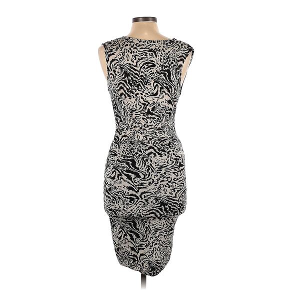 Topshop Maternity animal print bodycon dress cowl neck stretch US SIZE 6 - Picture 2 of 8